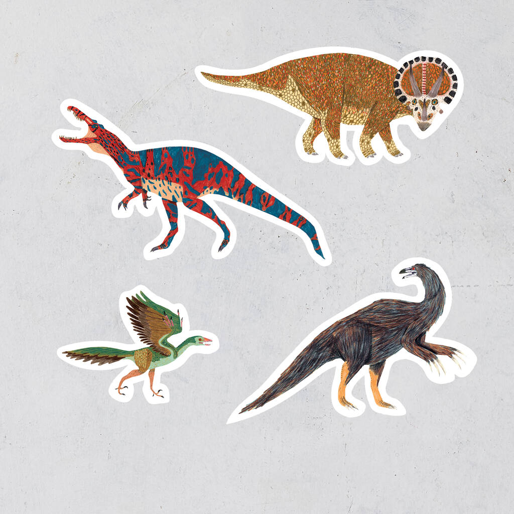 Dinosaur Vinyl Stickers Sheet A By James Barker