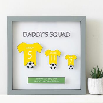 Personalised Any Colour Family Sports T Shirt Frame Multiple Sizes, 4 of 7