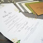 White Floral And Greenery Wedding Invitations Sample, thumbnail 4 of 5