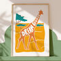 'Dream Bigger' Kids Giraffe Positive Nursery Print, thumbnail 1 of 4