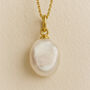 Personalised Gold Plated Sterling Silver White Pearl Drop Necklace, thumbnail 3 of 10