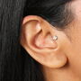 Sterling Silver Diamante Crystal Piercing Earring, thumbnail 3 of 6