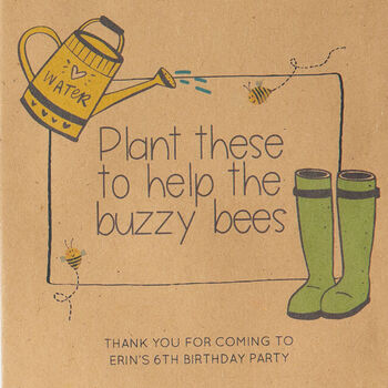 10 ‘Plant These’ Personalised Seed Packet Party Favours, 3 of 6
