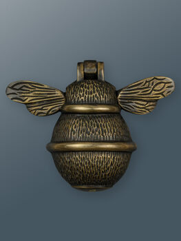 Brass Bumble Bee Door Knocker Heritage Finish, 2 of 4