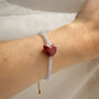 Delicate Blue Bead And Pink Heart Necklace, thumbnail 6 of 6