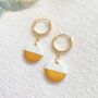Lillia Gold Polymer Clay Earrings, thumbnail 3 of 5