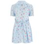 Emma Playsuit In Powder Blue Rose Vintage 1940s Style, thumbnail 1 of 2