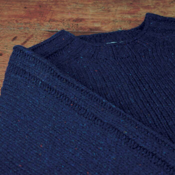 Fraser Navy Chunky Supersoft Lambswool Scottish Jumper, 5 of 9