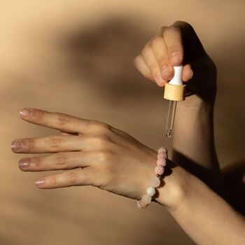 Rose Quartz And Lava Bead Gemstone Diffuser Bracelet, 2 of 7