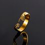 Hand Of God Gold Creation Of Adam Band Ring Mens Ring, thumbnail 2 of 12
