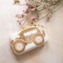 Cream Baraat Car Embroidered Clutch, thumbnail 2 of 6