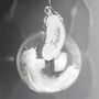 Personalised White Feather Glass Bauble, thumbnail 1 of 3