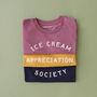 'Ice Cream Appreciation Society' Kid's Berry T Shirt, thumbnail 2 of 7