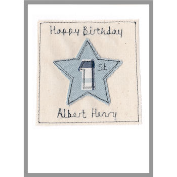 Personalised Star 1st Birthday Card For Boys, 3 of 12