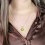 18k Gold Plated Peridot August Birthstone Necklace, thumbnail 3 of 5