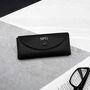 Handmade Personalised Black Leather Rounded Glasses Case, thumbnail 1 of 4