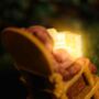 Rocking Chair Sitting Bear Solar Power Garden Ornament, thumbnail 3 of 6