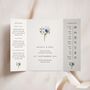 Blue Floral Bouquet Gatefold Wedding Invitations, thumbnail 1 of 5