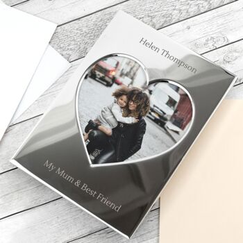 Personalised Silver Plated Heart Photo Frame, 2 of 4