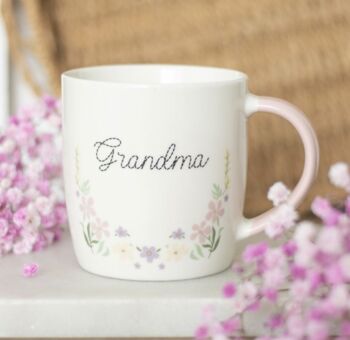 Grandma Floral Pedestal Mug, 3 of 4