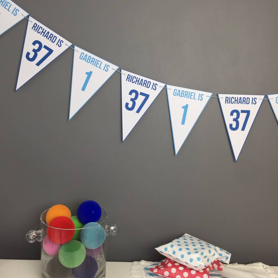 Birthday Bunting For Twins Or Joint Party, 1 of 7