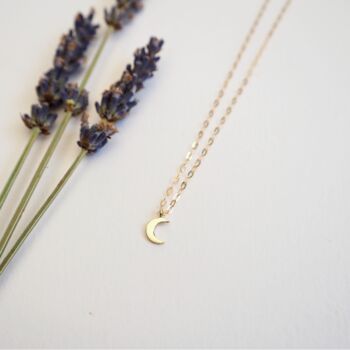 La Lune, Crescent Moon Necklace In Recycled Gold, 2 of 8