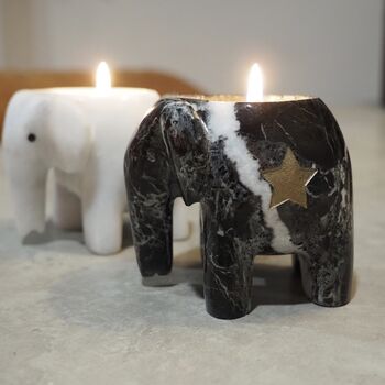 Personalised Marble Elephant T Light Candle Holder, 4 of 8