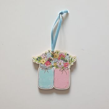 Wooden Flowers Hanging Decoration Birthday Gift Idea, 3 of 10