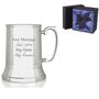 Personalised Stainless Steel Beer Tankard With Custom Engraving, thumbnail 1 of 3