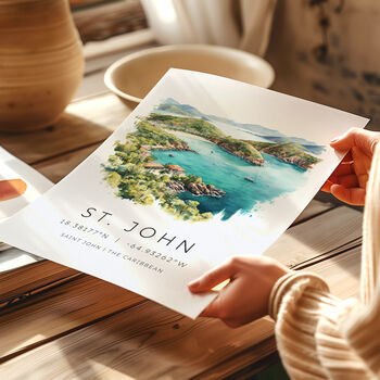 St Johns Virgin Islands Travel Poster, 3 of 7