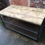 Industrial Reclaimed Two Shelf Coffee Table Tv Unit 073, thumbnail 4 of 6