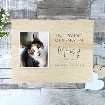 Personalised In Loving Memory Pet Photo Keepsake Box, 2 of 10