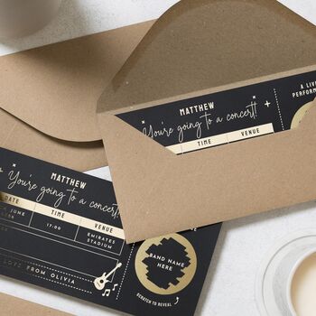 Personalised Any Concert Ticket Gift Voucher Reveal, 7 of 9