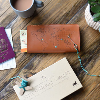 Stitch It Yourself Vegan Leather Travel Wallet, 4 of 9