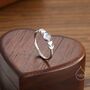 Sterling Silver Moon Phase Ring With Simulated Moonstone, thumbnail 1 of 11