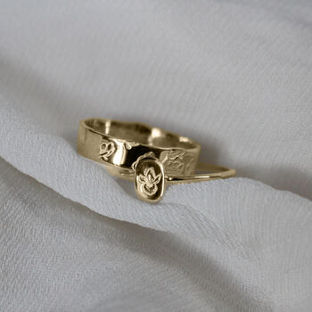 Birth Month Flower Ring Sterling Silver Or 9ct Gold, 5 of 8