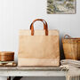 Monogram Base Market Tote In Natural Jute, thumbnail 2 of 2