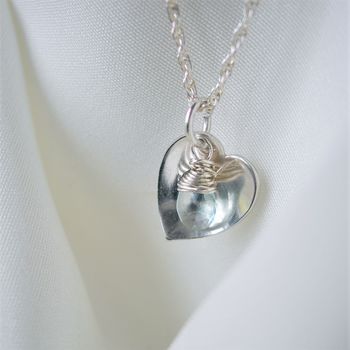 Topaz Silver Heart Pendant, 3 of 10
