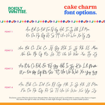 Custom Text Cake Charm Set, 4 of 8