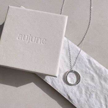 Personalised Hand Stamped Ring Necklace, 4 of 10