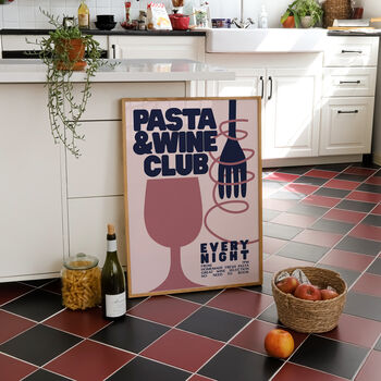 Pasta And Wine Poster, 5 of 9