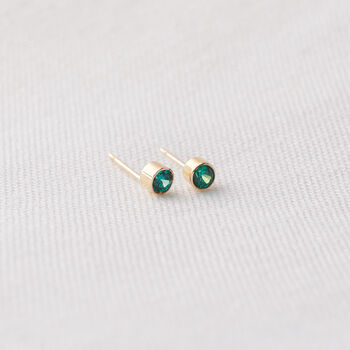 14k Gold Fill Birthstone Stud Earrings, 3 of 6