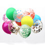 Set Of 12 Mix Rainbow Colour And Confetti Balloons, thumbnail 1 of 4