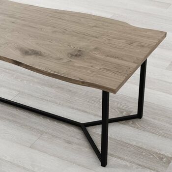 Dean Oak Dining Table With V Shaped Legs, 3 of 7