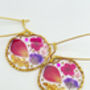 Pendnat Necklace With Rose Petals And Gold Leaf, thumbnail 7 of 11