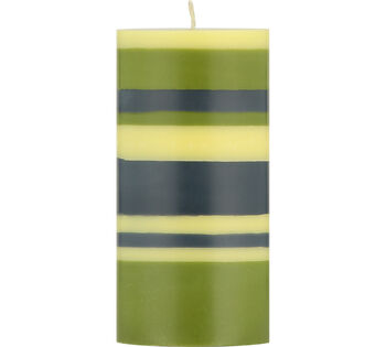 Striped Eco Pillar Candles 15cm And 10 Cm Tall, 6 of 12
