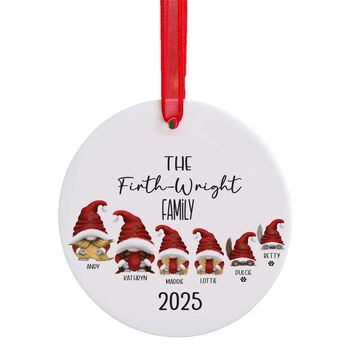Personalised Family Gonk Christmas Bauble, 5 of 5