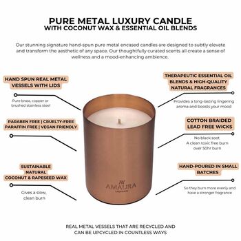 Sandalwood, Amber And Lavender Candle In Copper, 7 of 7