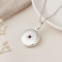 Personalised Sterling Silver January Birthstone Locket – Garnet, thumbnail 5 of 8