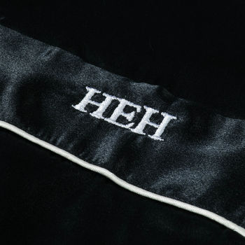 Black Satin Pyjama Set With Embroidered Initials, 5 of 10